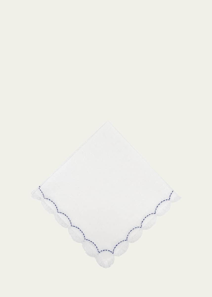 Tina Chen Designs Blue Petal Embroidered Napkin