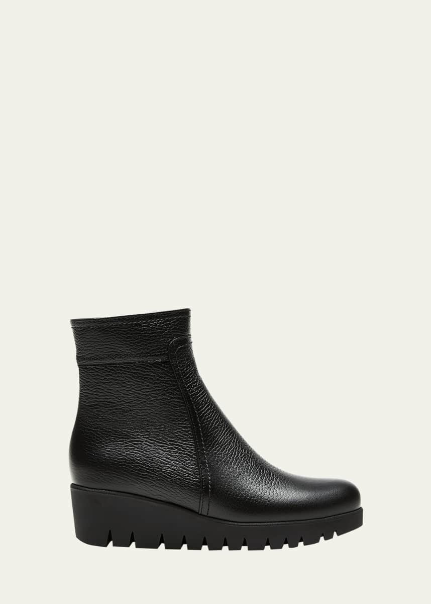 La Canadienne Token Suede Wedge Ankle Booties