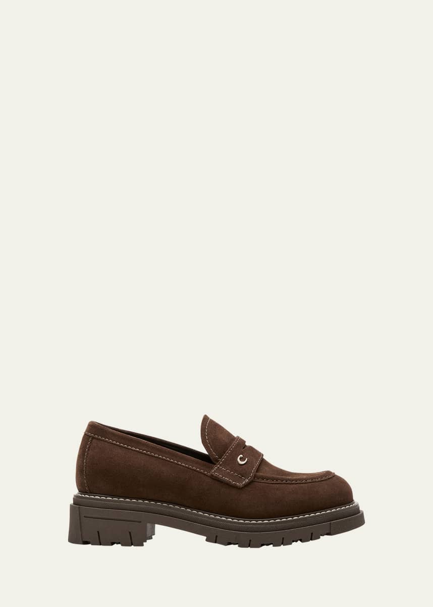 La Canadienne Dillon Suede Penny Loafers