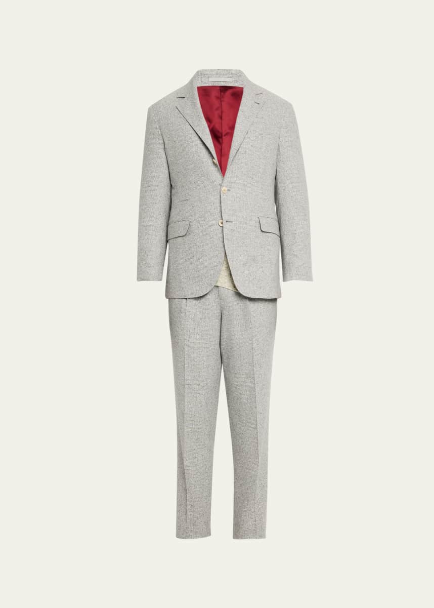 Brunello Cucinelli Men's Micro-Houndstooth Suit