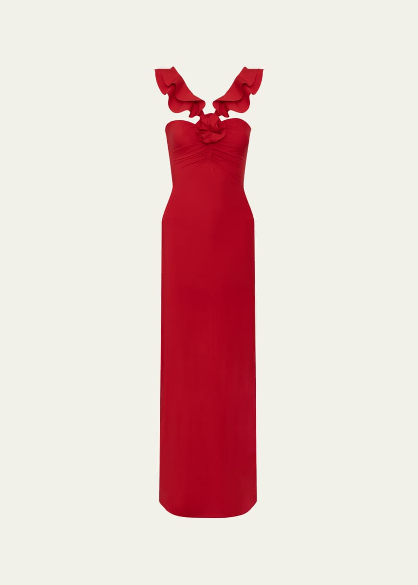 MAYGEL CORONEL Sortilegio Rosette Maxi Dress