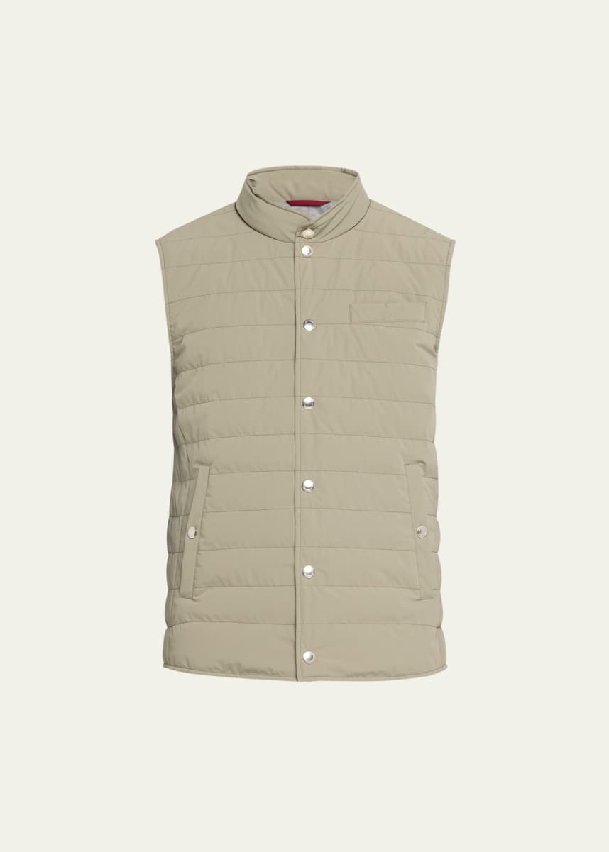 Brunello Cucinelli Men's Nylon Snap-Front Vest