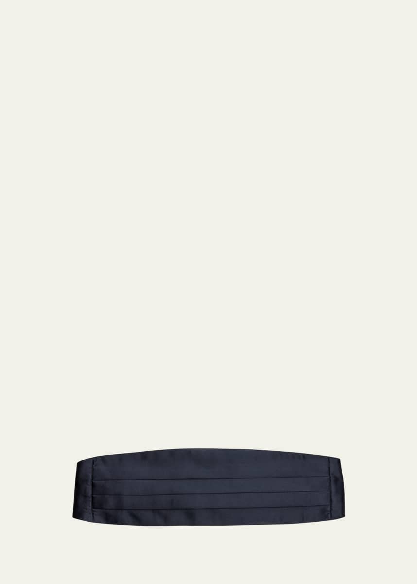 Brunello Cucinelli Men's Cotton and Silk Cummerbund NOTTE