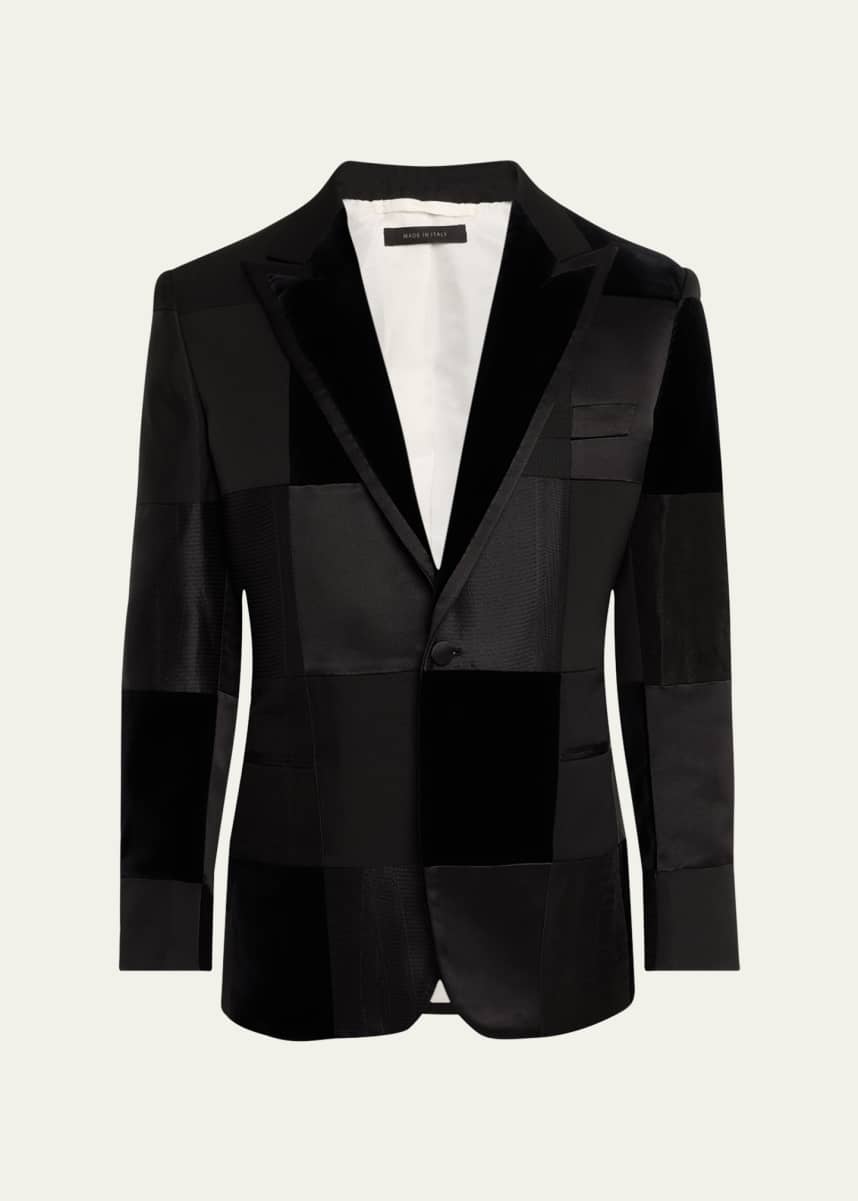 Brioni Men's Virgilio Patchwork Dinner Jacket