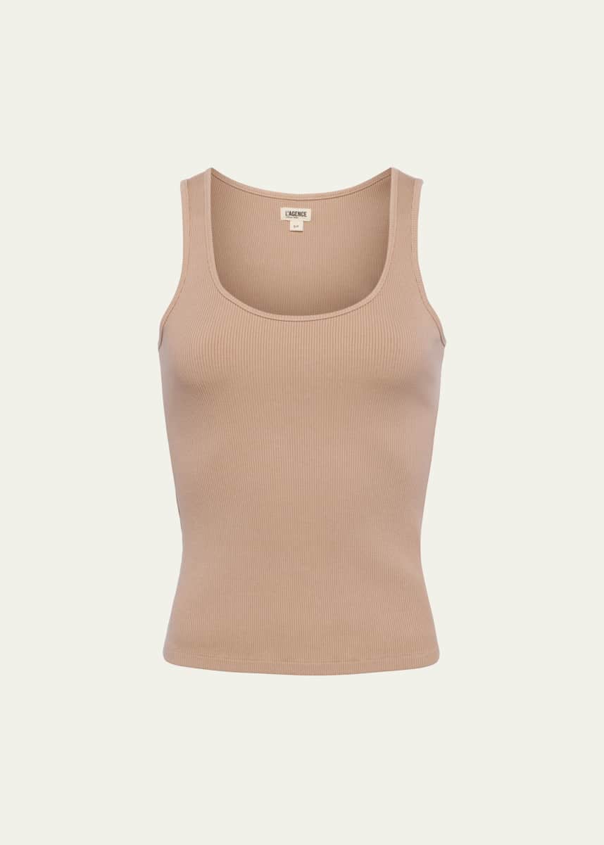 L'Agence Adira Scoop-Neck Tank Top