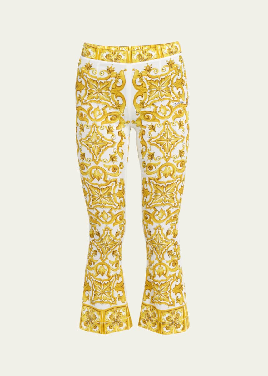 Dolce&Gabbana Printed Flared Crop Pants