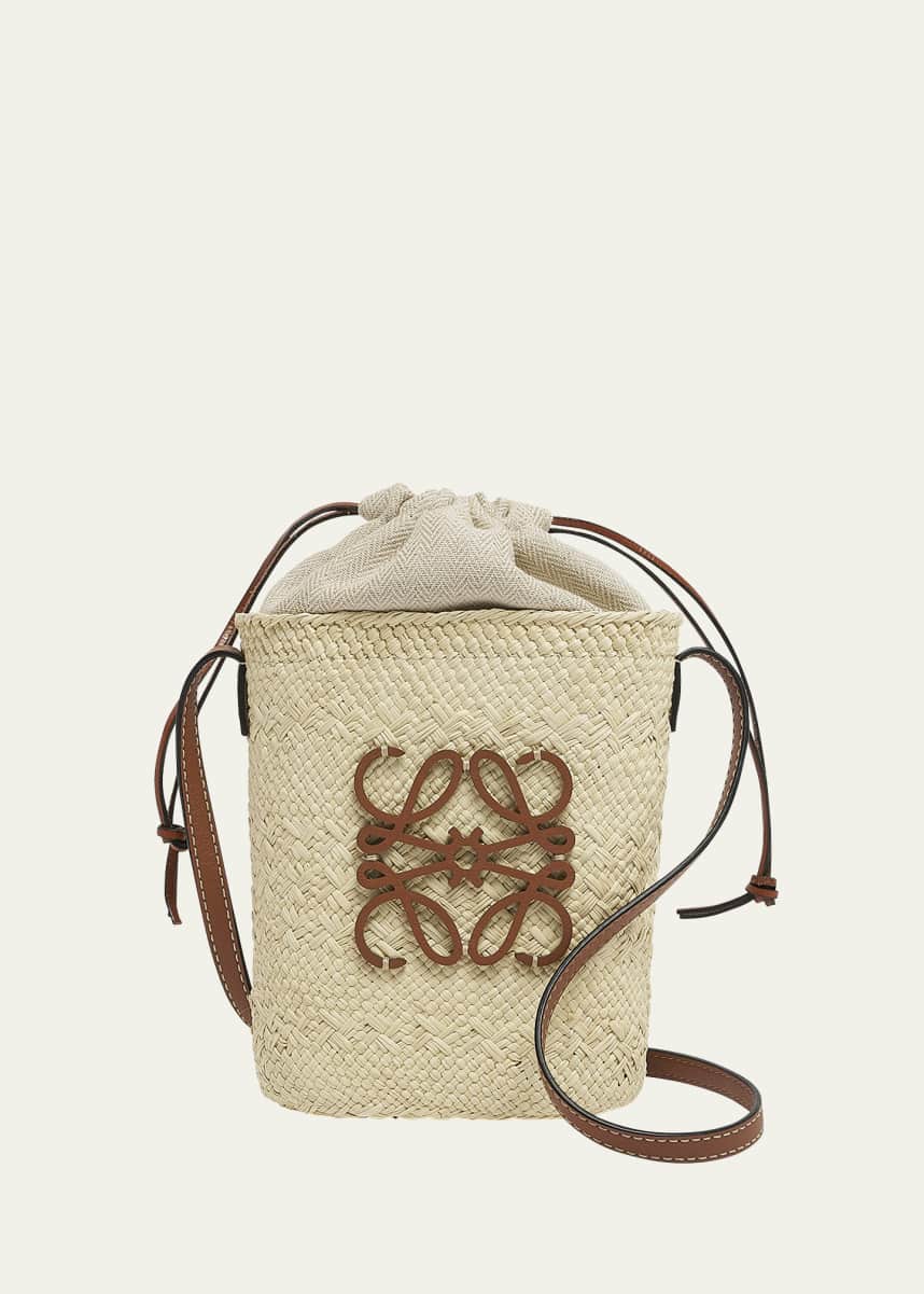 Loewe Anagram Pocket Crossbody Bag in Iraca Palm