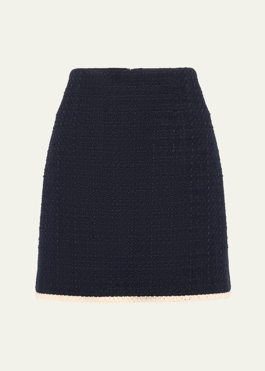 Veronica Beard Roman Tweed Mini Skirt