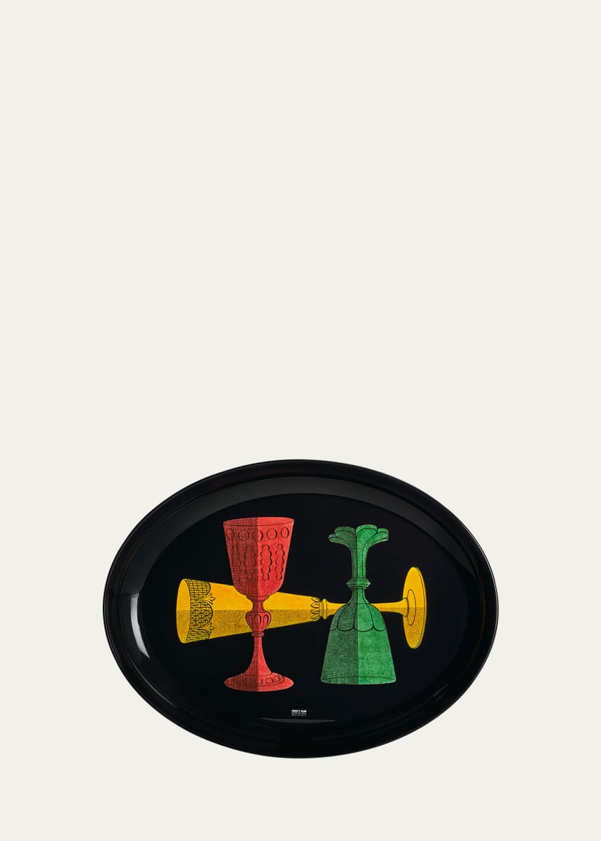 Fornasetti Bicchieri Oval Tray