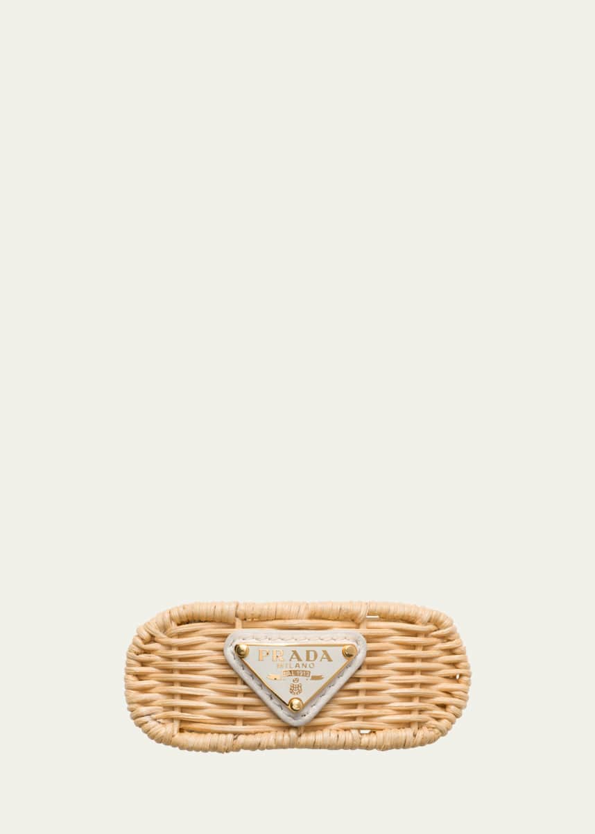 Prada Triangle Rattan Barrette