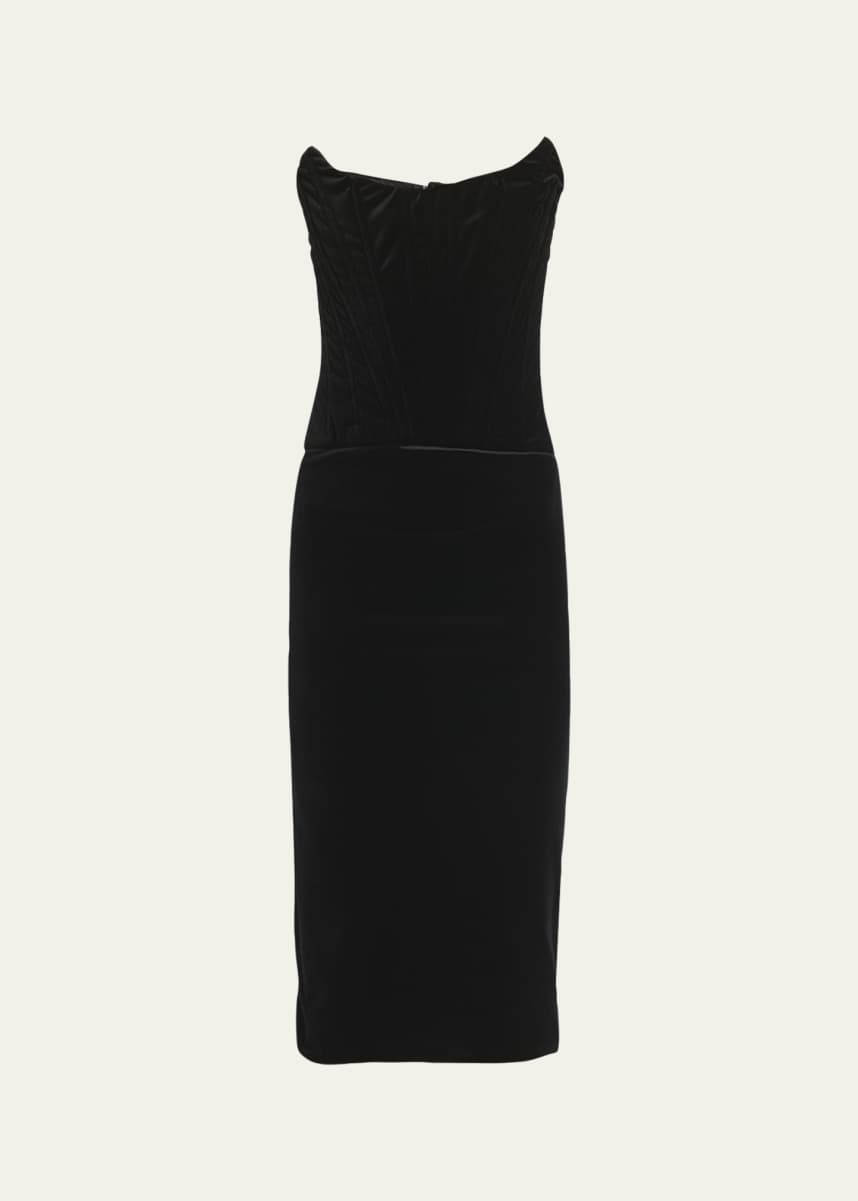 Dolce&Gabbana Strapless Velvet Corset Dress