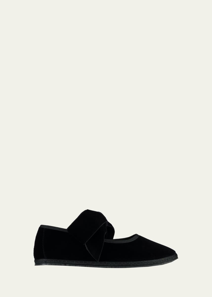 Vibi Venezia Cotton Bow Ballerina Flats