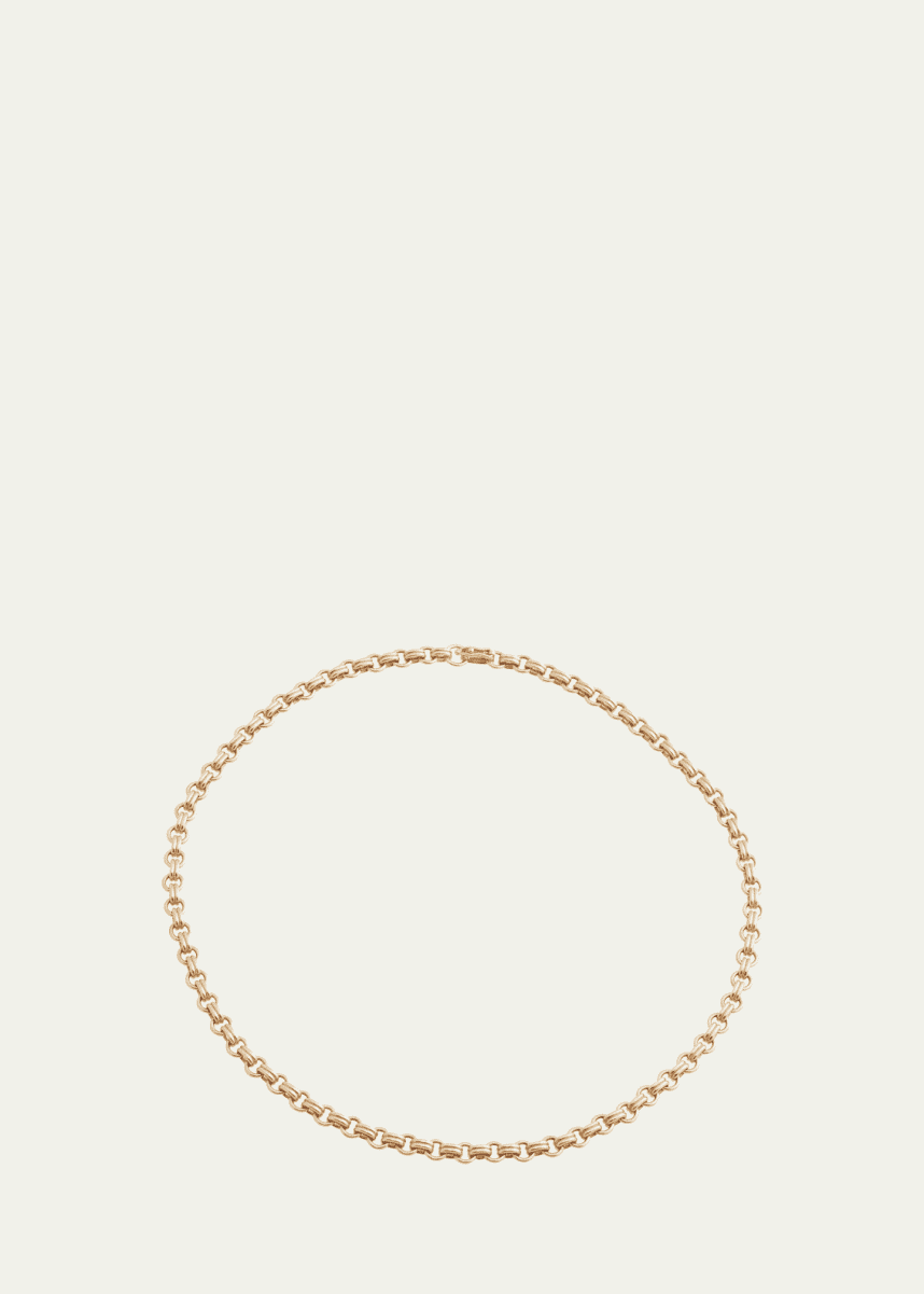 Sherman Field, 1967 18K Yellow Gold Double Chain Necklace with Small Links, 16"L