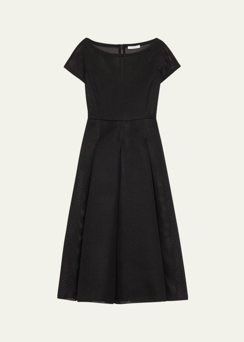 Max Mara Kiens Mesh Flared Midi Dress