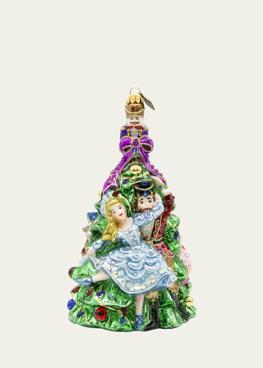 Jay Strongwater Clara and the Nutcracker Glass Christmas Ornament