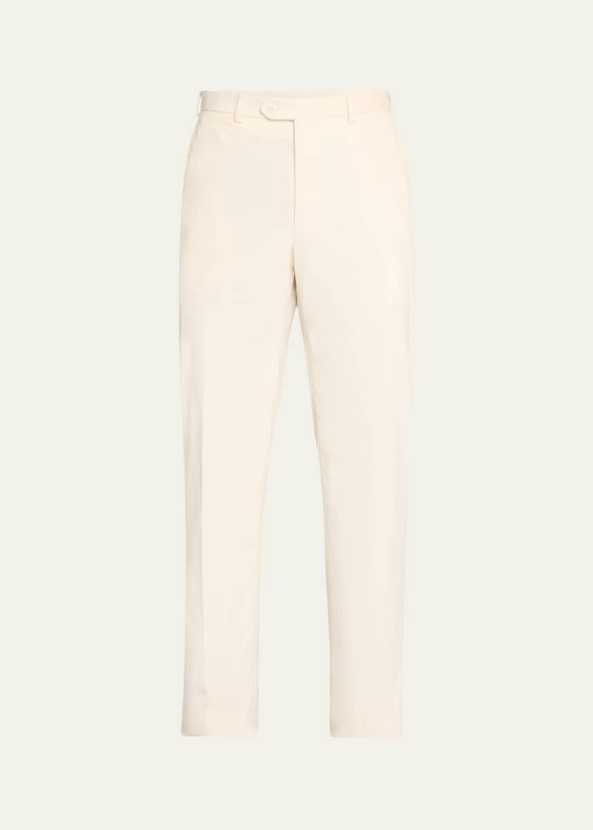 Brioni Men's Micro-Corduroy Flat Front Pants