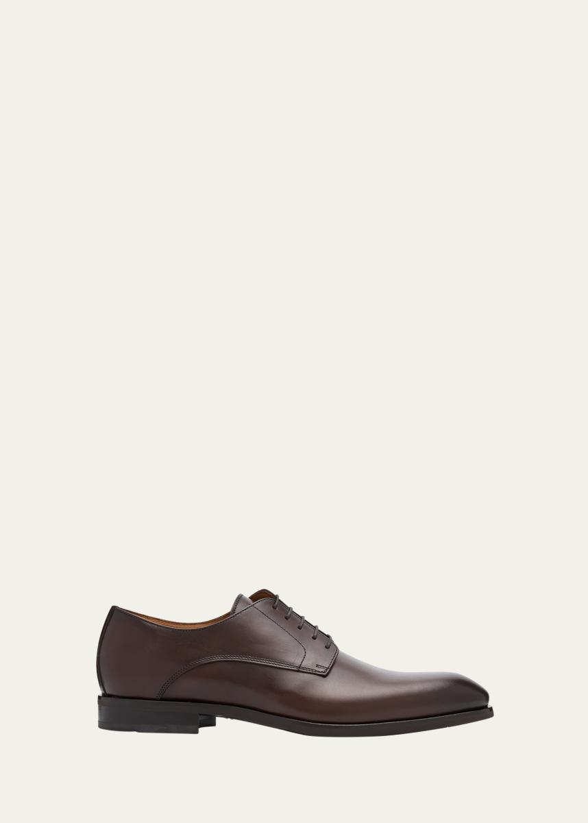 Bergdorf Oxfords with lunk sole in burnished brown Brown Men main image 3