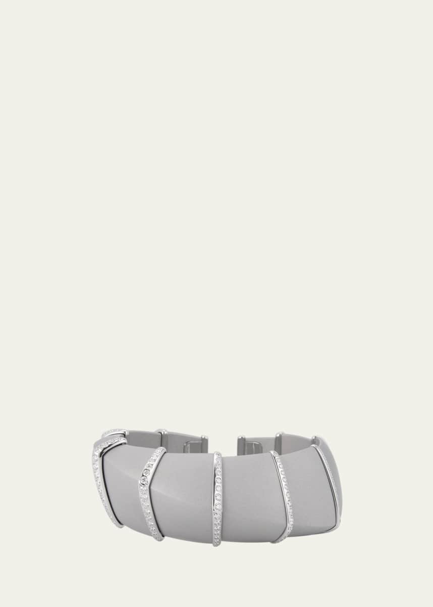 Vhernier Ardis Aluminum and White Gold Bracelet with Diamonds