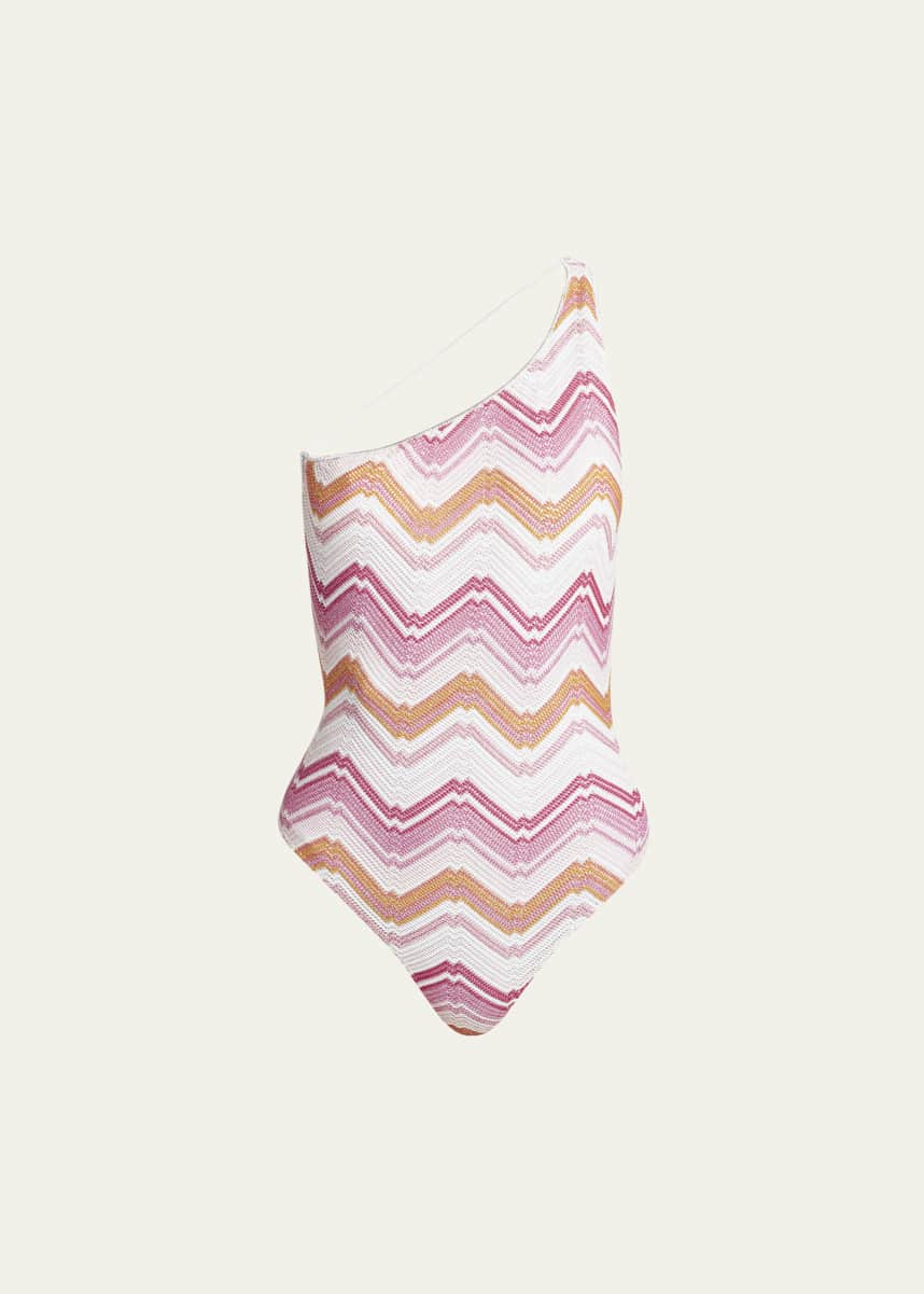 Missoni Microshaded Zig-Zag One-Piece Swimsuit