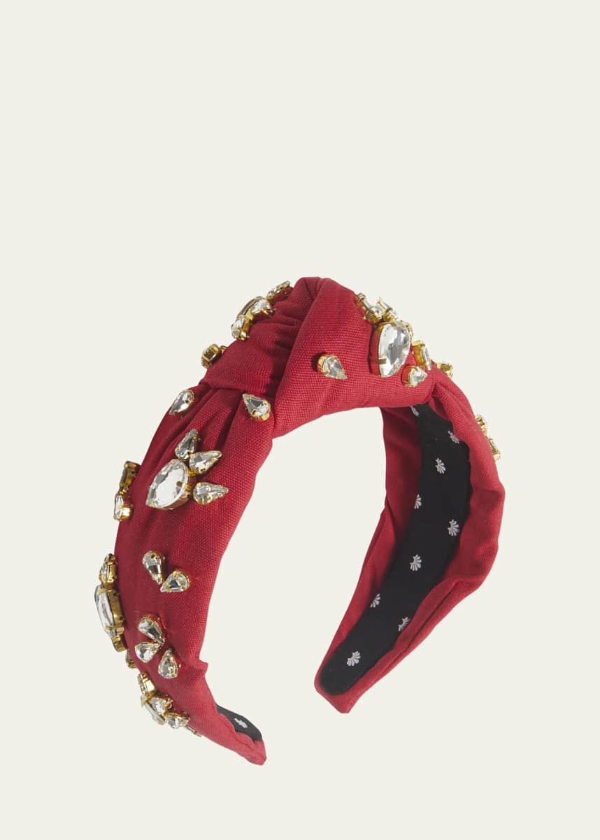 Lele Sadoughi Embellished Knotted Headband