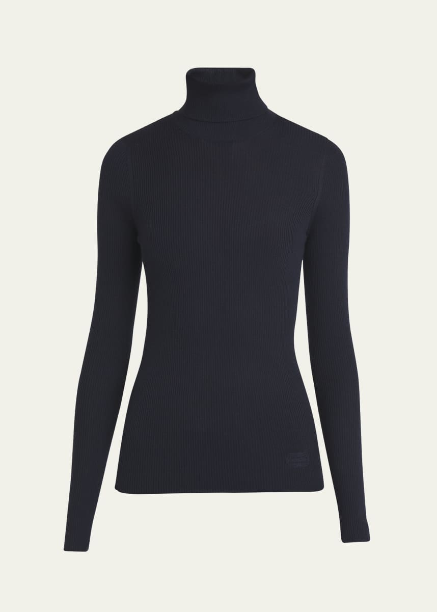 Agnona Ribbed Wool Cashmere Turtleneck