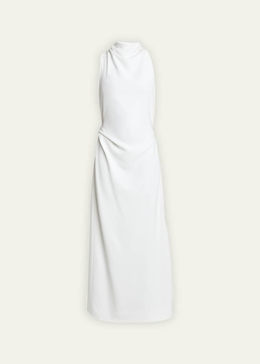 Proenza Schouler Selena Backless Twist Back Matte Viscose Crepe Dress