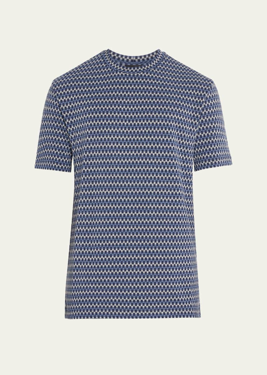 Giorgio Armani Men's Jacquard Interlock Texture T-Shirt