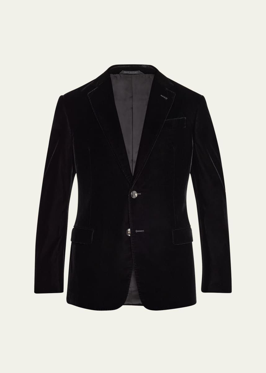 Giorgio Armani Men's Solid Velvet Blazer