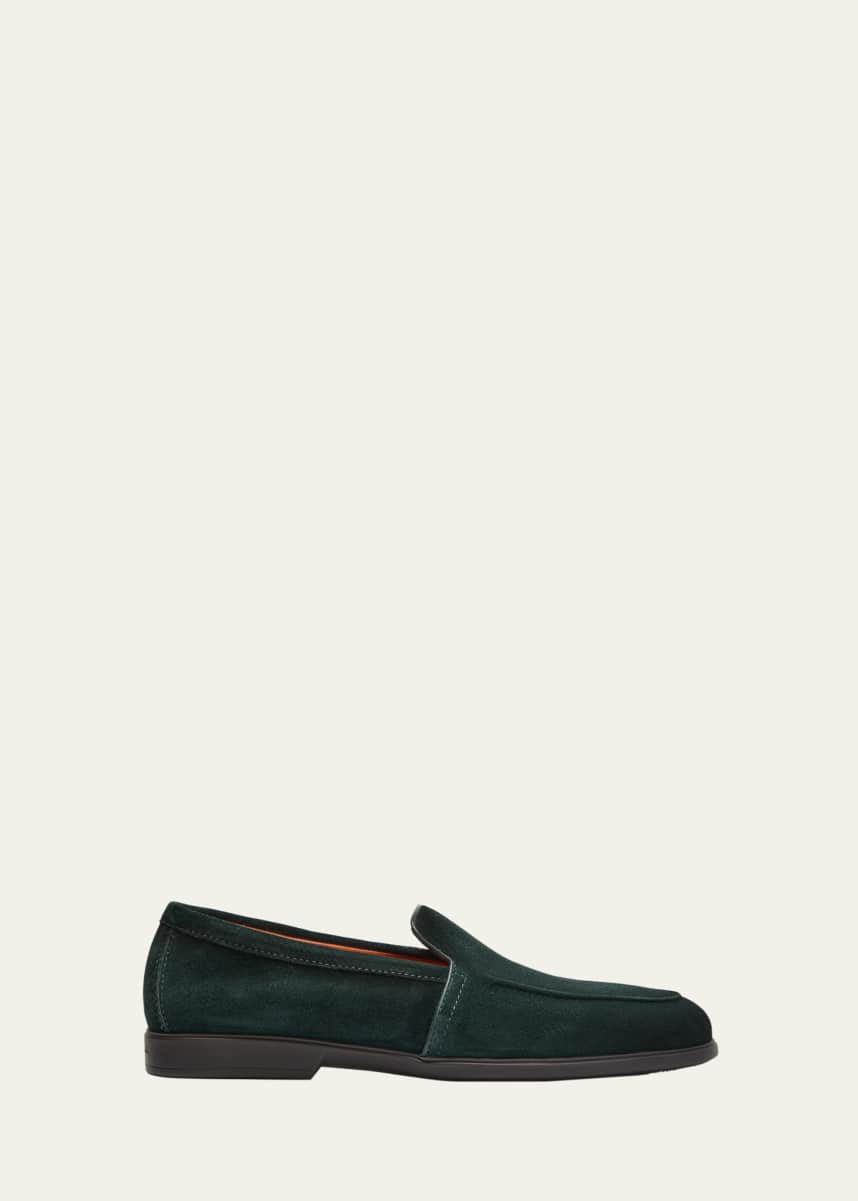Santoni Men's Malibu Suede Slip-On Sport Loafers