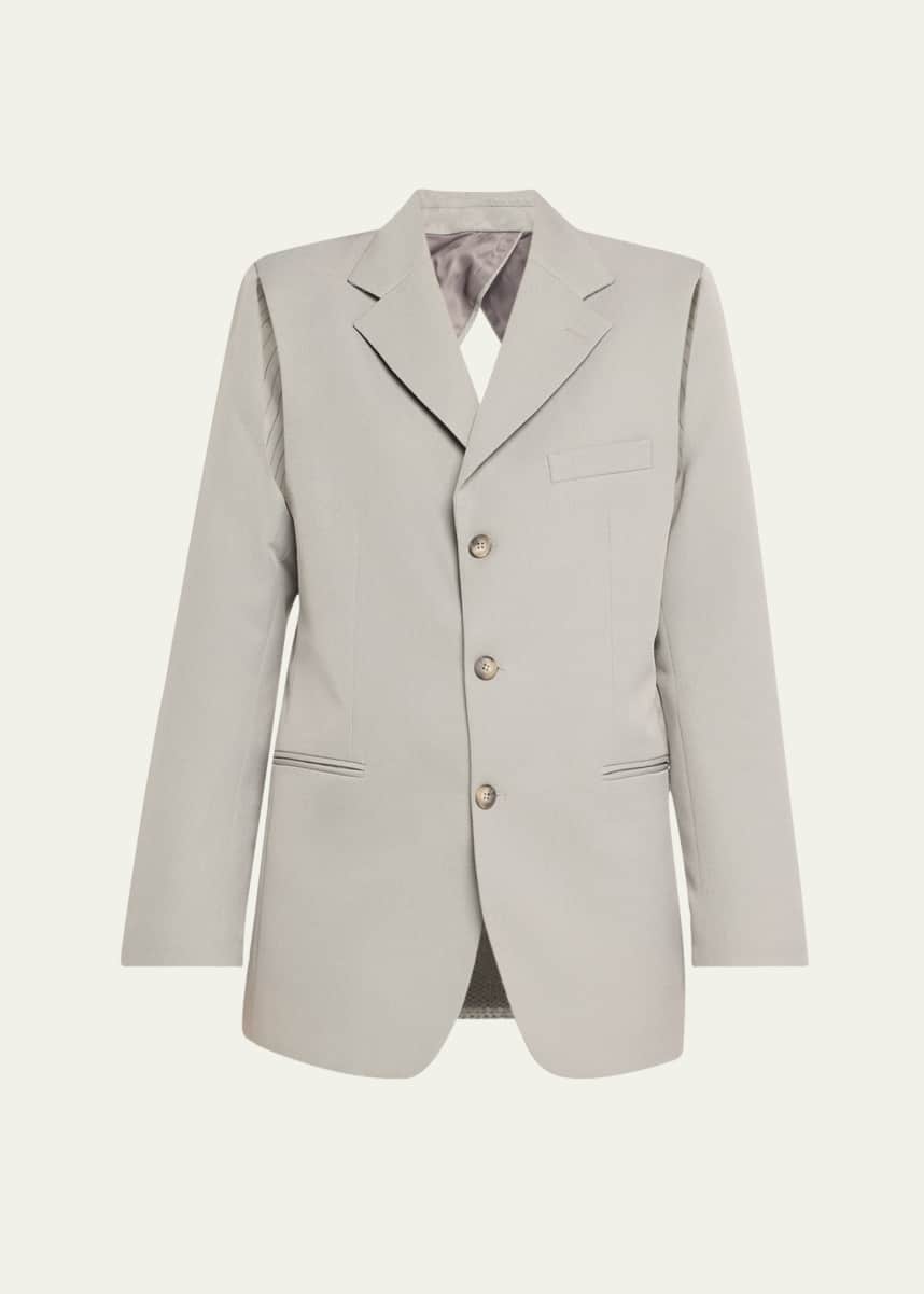 bettter Open Back Wool Blazer
