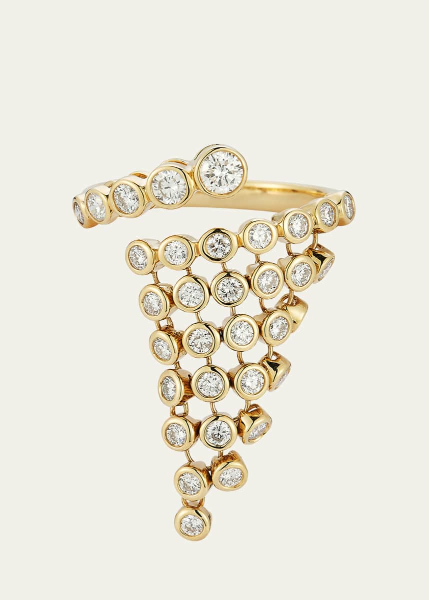 ONDYN Diamond Bias Ring, Size 6-7