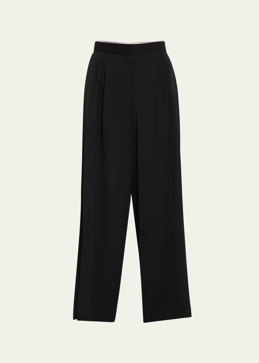 THE ROW Paras Pleated Wide-Leg Pants