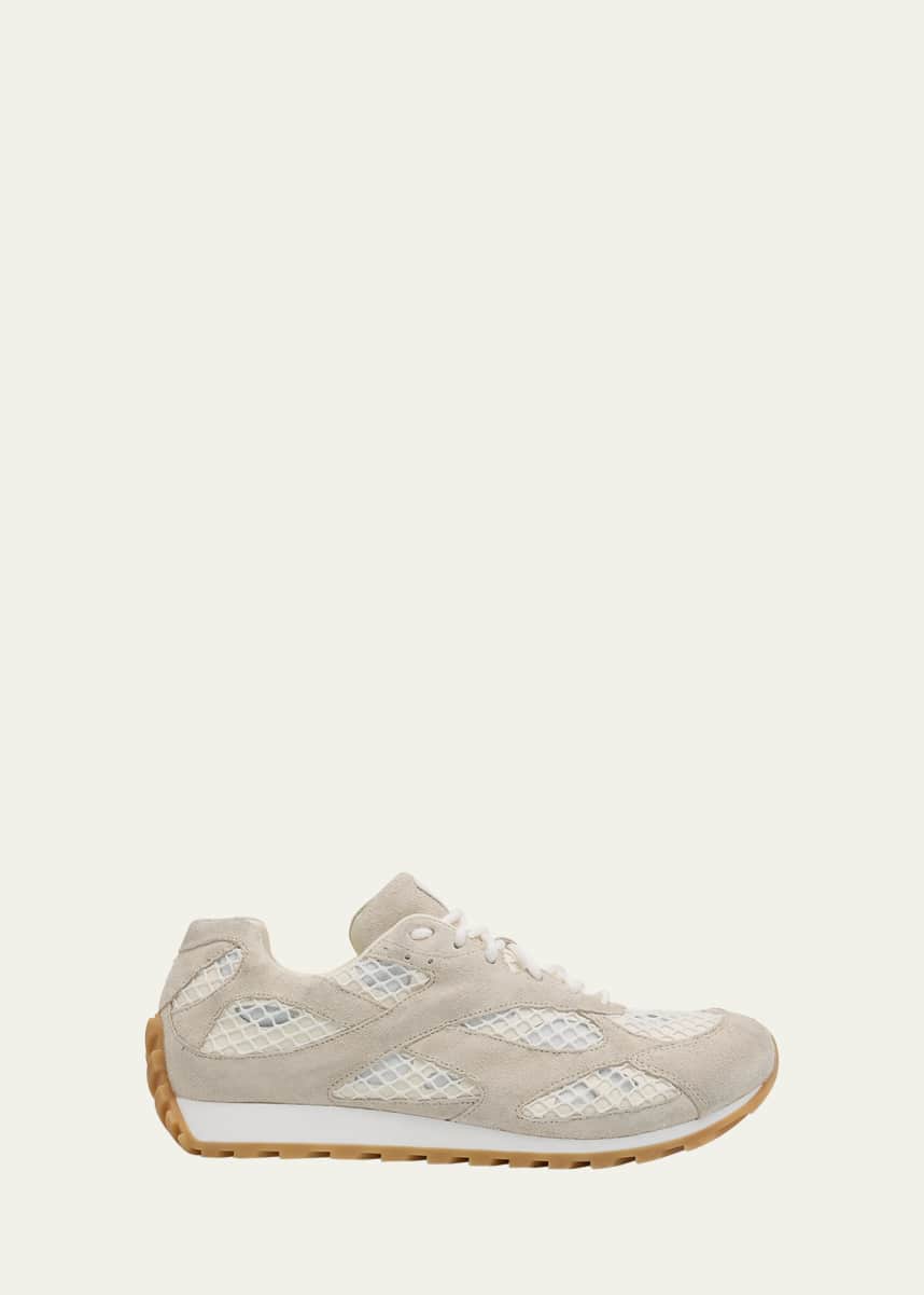 Bottega Veneta Orbit Suede Mesh Runner Sneakers