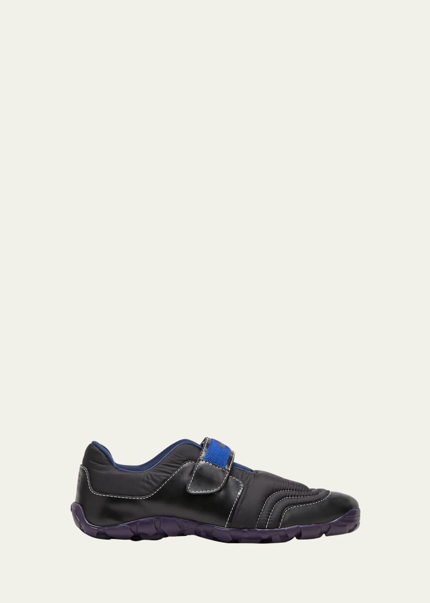 Wales Bonner Quilted Nylon Grip-Strap Runner Sneakers