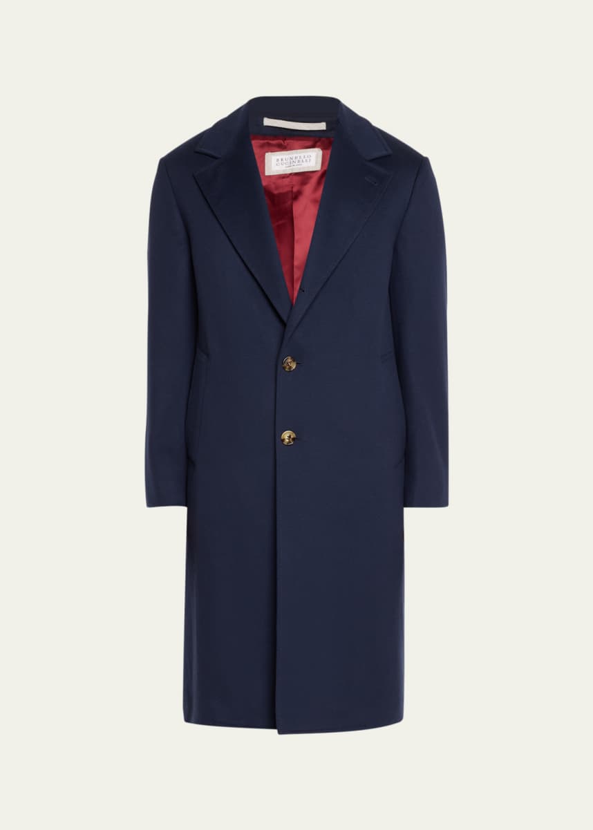 Brunello Cucinelli Men's Cashmere Vicuna Long Coat