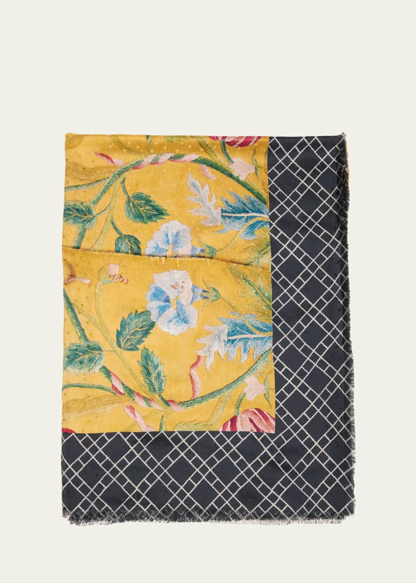 Pierre-Louis Mascia Pallino Mixed Patterned Silk Scarf