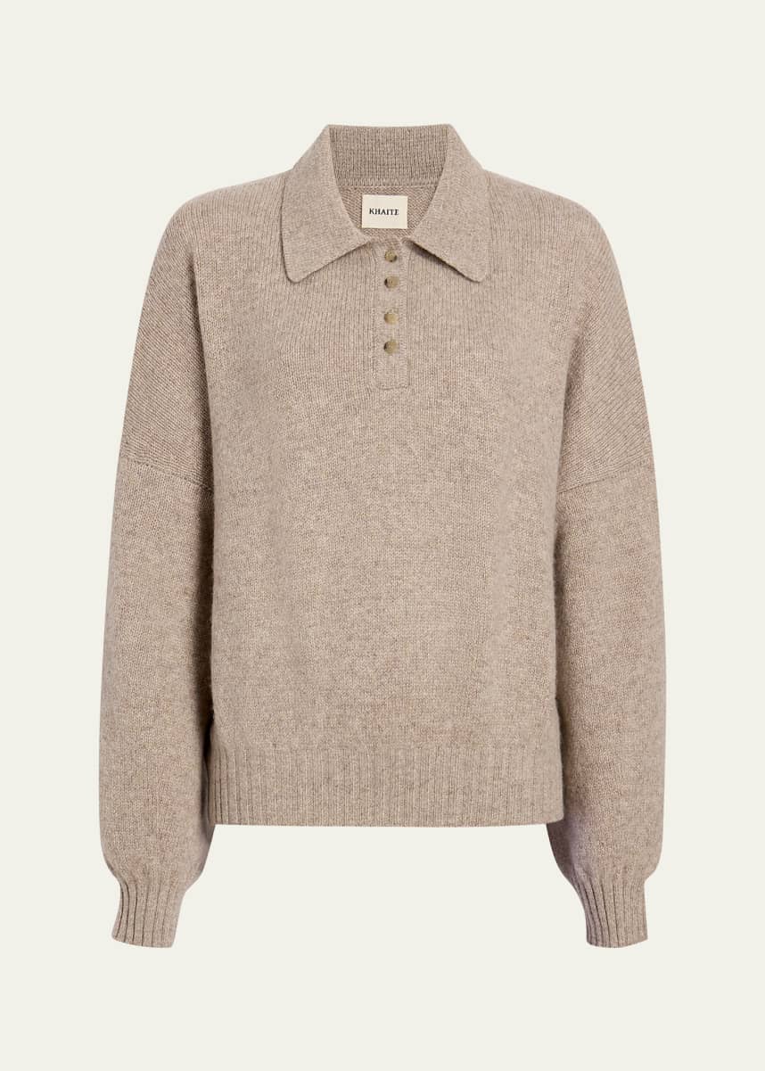Khaite Rene Polo Cashmere Sweater