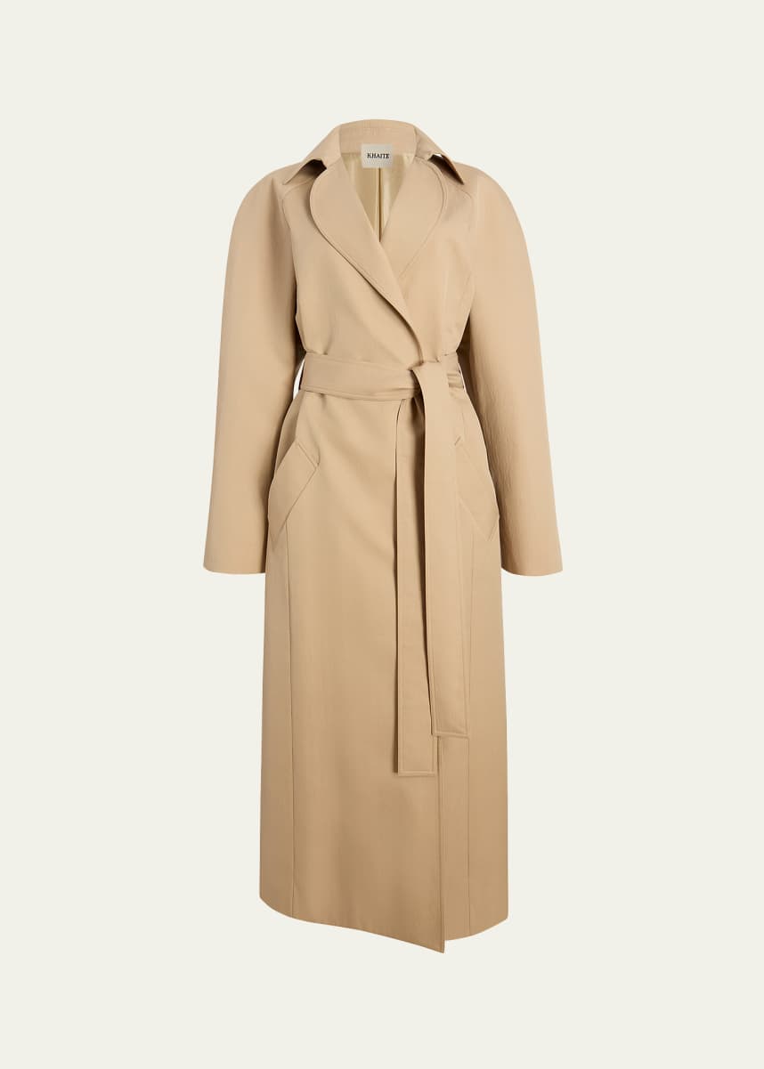 Khaite Roth Belted Long Trench Coat