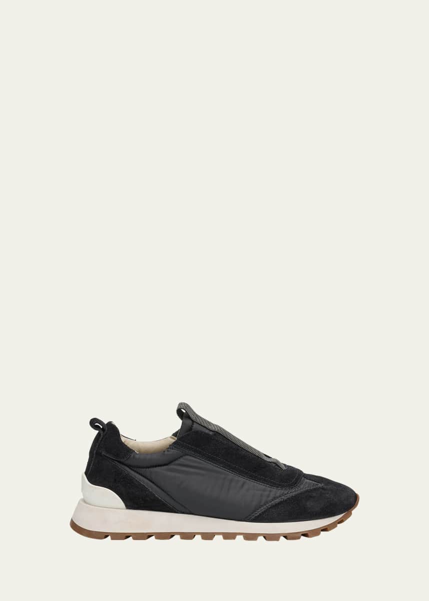 Brunello Cucinelli Monili Laceless Trainer Sneakers
