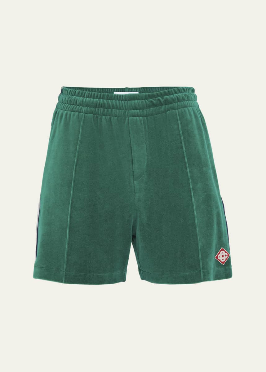 CASABLANCA Men's Pintuck Velour Shorts