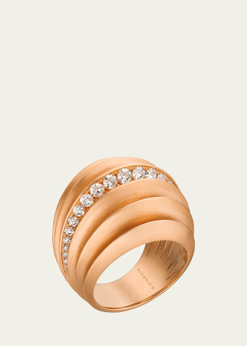 GIORGIO B Palma Ring in 18K Rose Gold and Diamonds