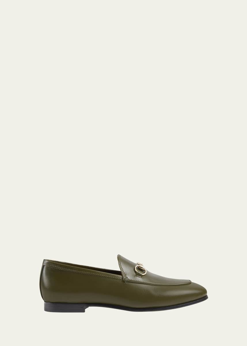 Gucci Jordaan Leather Horsebit Loafers