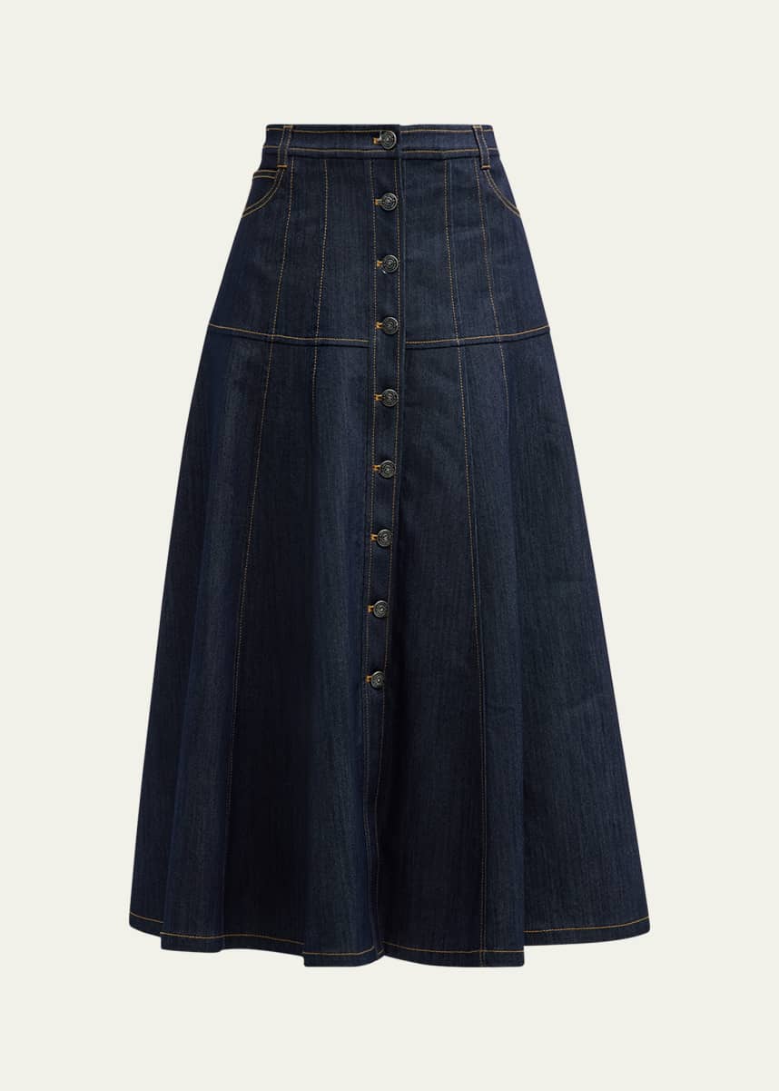 Cinq a Sept Veena Denim Midi Skirt