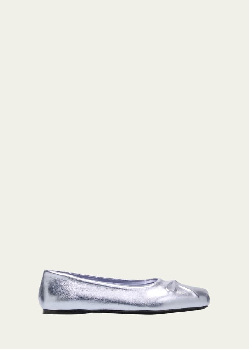 Marni Dancer Metallic Bow Ballerina Flats