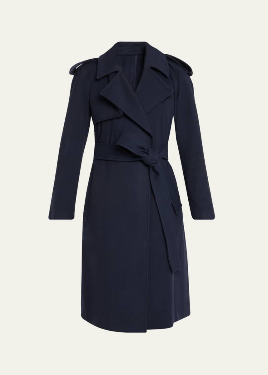 Burberry Belted Cashmere Trench Coat