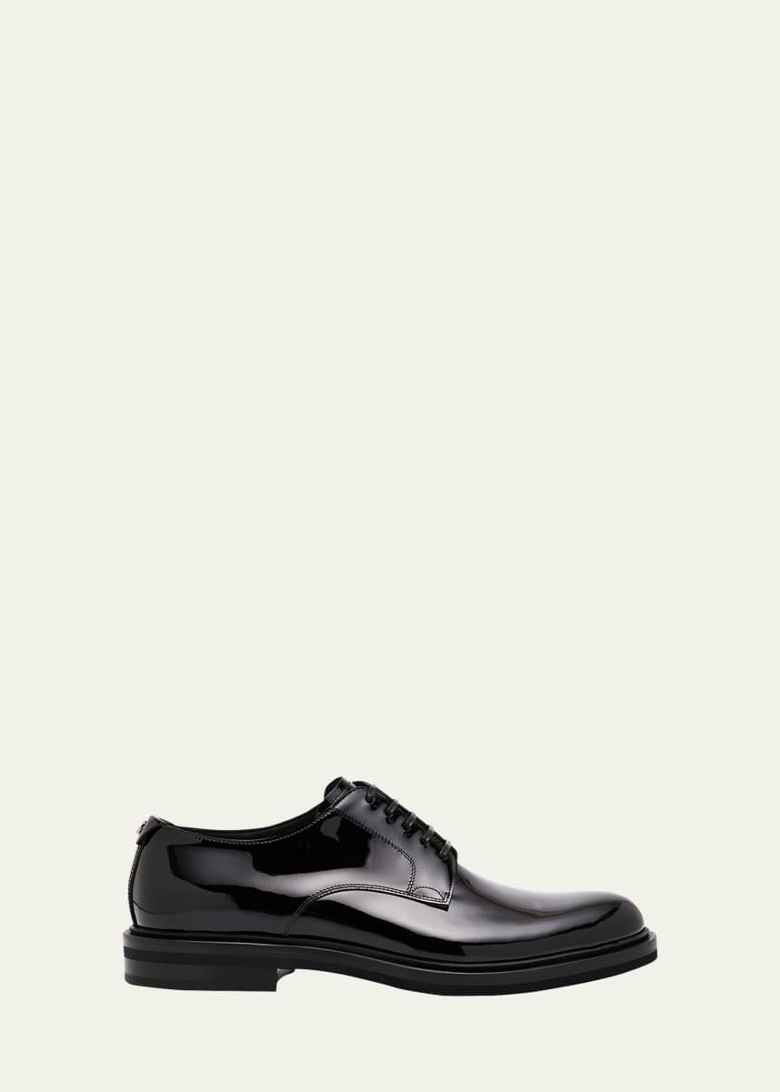 Dolce&Gabbana Men's Patent Leather Derby Shoes