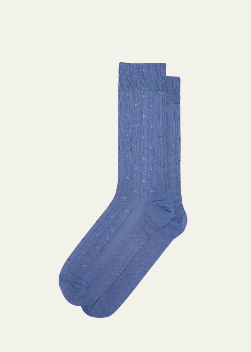 Paul Smith Men's Signature Dot Print Crew Socks