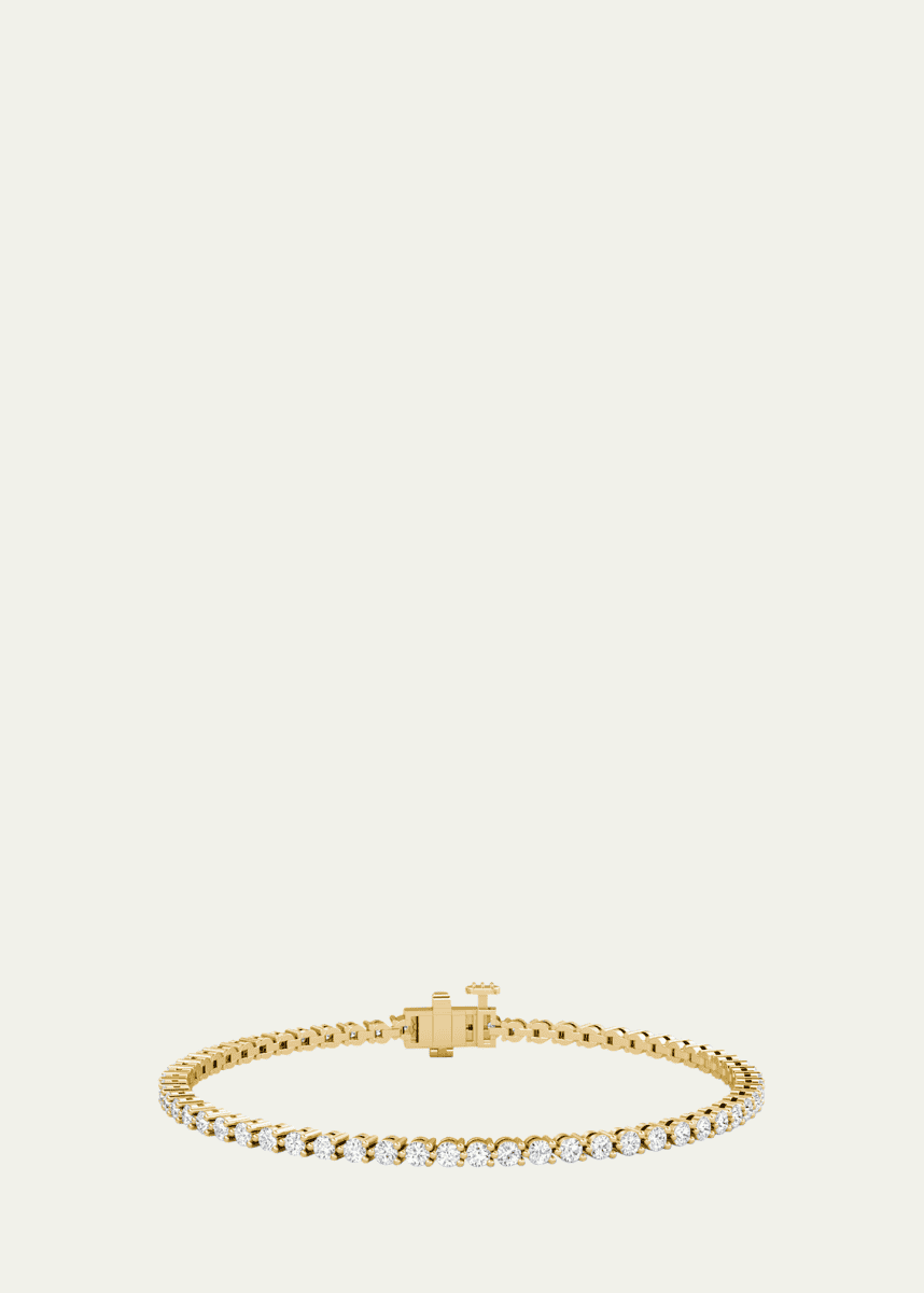 VRAI 14K Gold Round Lab Grown Diamond Tennis Bracelet, 2.24tcw