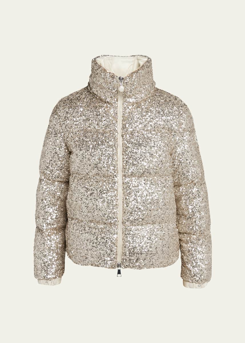 Moncler Anternes Sparkling Sequined Puffer Jacket