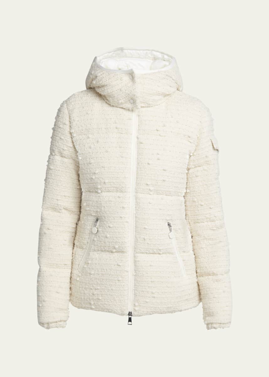 Moncler Fourmines Boucle Tweed Puffer Jacket